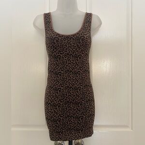 Skinny Tees Leopard Print Tank One Size